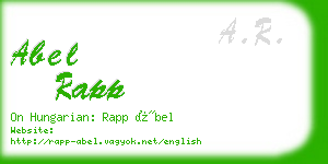 abel rapp business card
